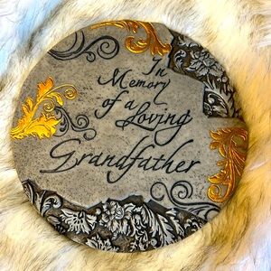 Loving grandfather stepping stone